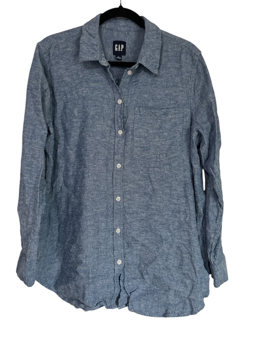 GAP Women's Chambray Blue Button-Down Shirt